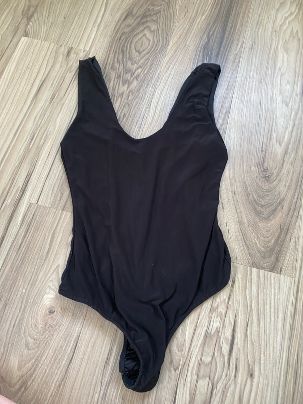 Everyday Black Scoop-Back Bodysuit